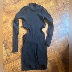 Free People ribbed mock neck mini dress